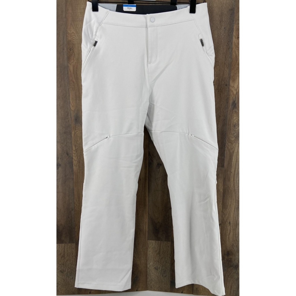 Columbia Pants Womens Large‎ White Omni-Heat Boot Cut Softshell Snow Ski Winter